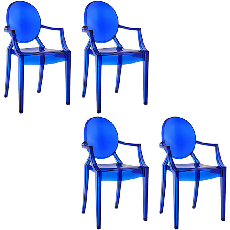 Chaise latérale de salle à manger à dossier ouvert au design moderne, fauteuil de salle à manger en plastique pour la maison