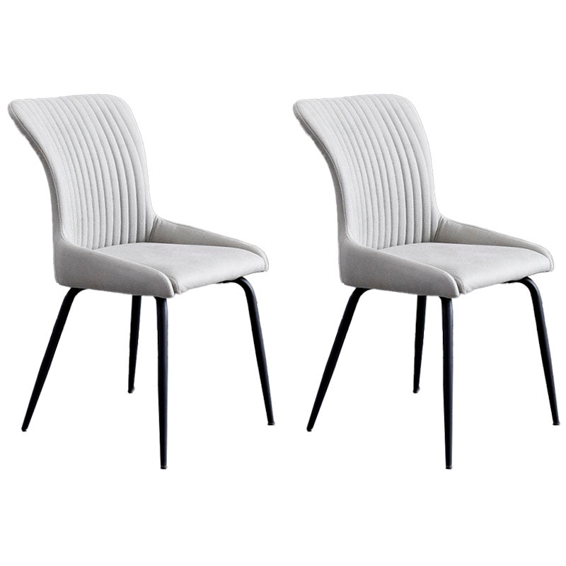 Sillas de comedor de metal de estilo moderno, sillas laterales de comedor sin brazos de cocina