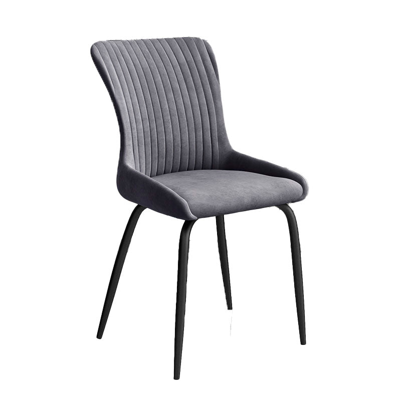 Sillas de comedor de metal de estilo moderno, sillas laterales de comedor sin brazos de cocina