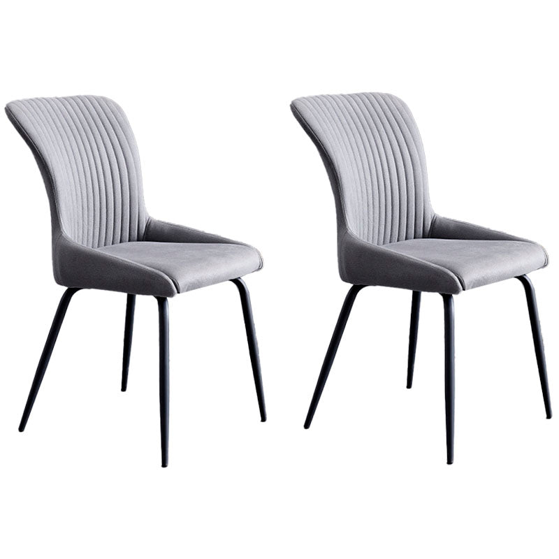 Sillas de comedor de metal de estilo moderno, sillas laterales de comedor sin brazos de cocina