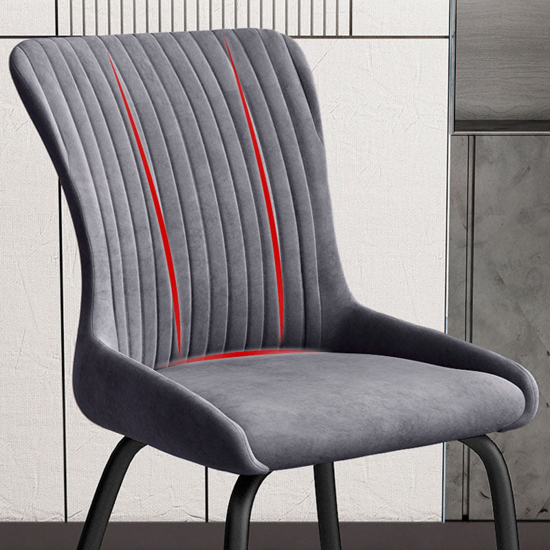 Sillas de comedor de metal de estilo moderno, sillas laterales de comedor sin brazos de cocina