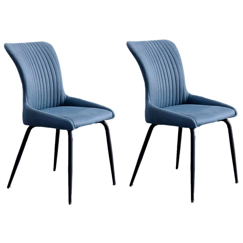 Sillas de comedor de metal de estilo moderno, sillas laterales de comedor sin brazos de cocina