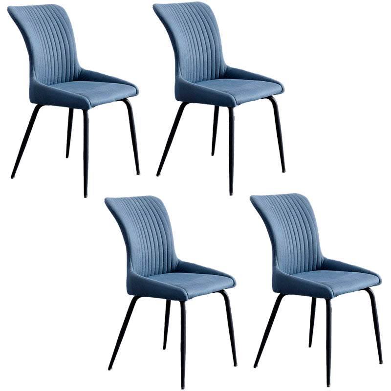 Sillas de comedor de metal de estilo moderno, sillas laterales de comedor sin brazos de cocina