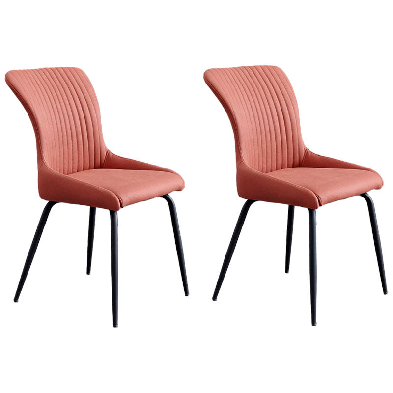 Sillas de comedor de metal de estilo moderno, sillas laterales de comedor sin brazos de cocina