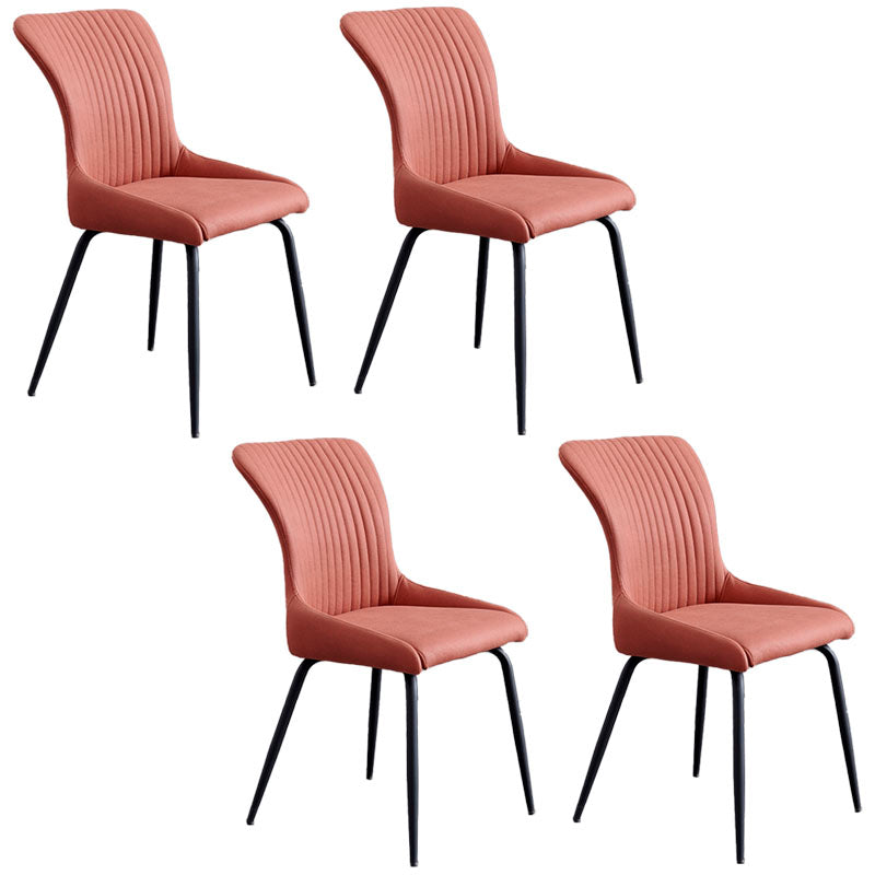 Sillas de comedor de metal de estilo moderno, sillas laterales de comedor sin brazos de cocina