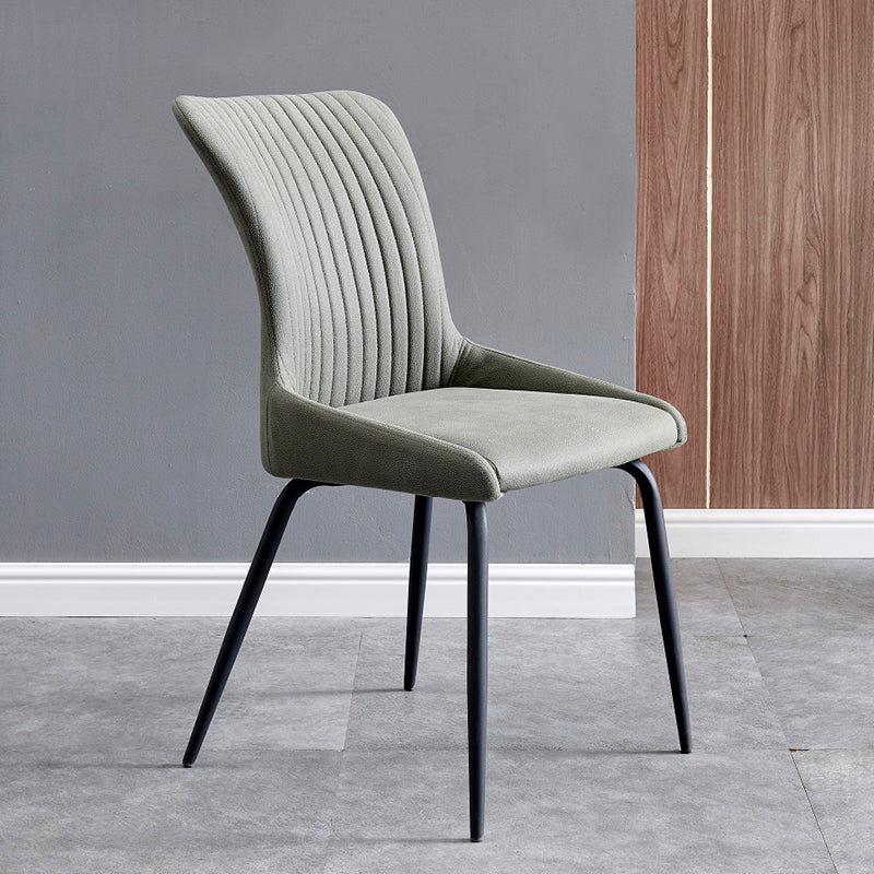 Métal de style contemporain dinant les chaises de cuisine sans bras dinant les chaises latérales