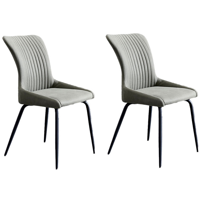 Sillas de comedor de metal de estilo moderno, sillas laterales de comedor sin brazos de cocina