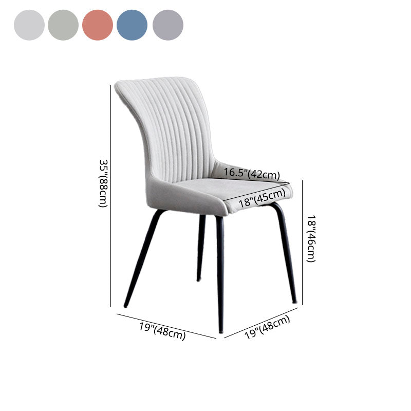 Sillas de comedor de metal de estilo moderno, sillas laterales de comedor sin brazos de cocina