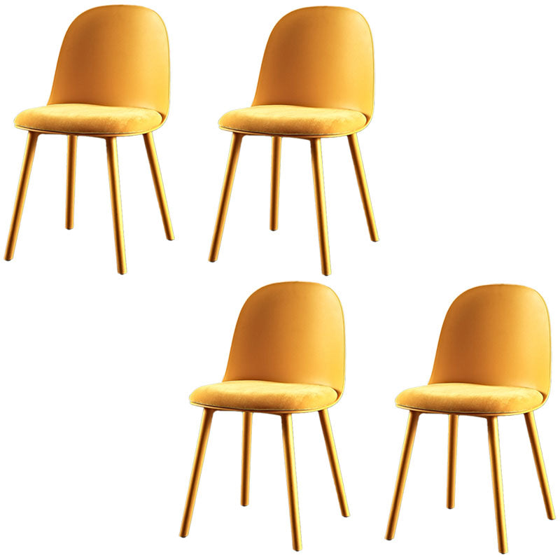 Silla lateral de comedor de plástico de estilo escandinavo, silla sin brazos con respaldo abierto para el hogar
