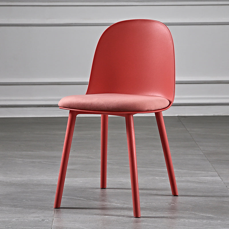 Chaise latérale de salle à manger en plastique de style scandinave, chaise sans bras à dossier ouvert pour la maison