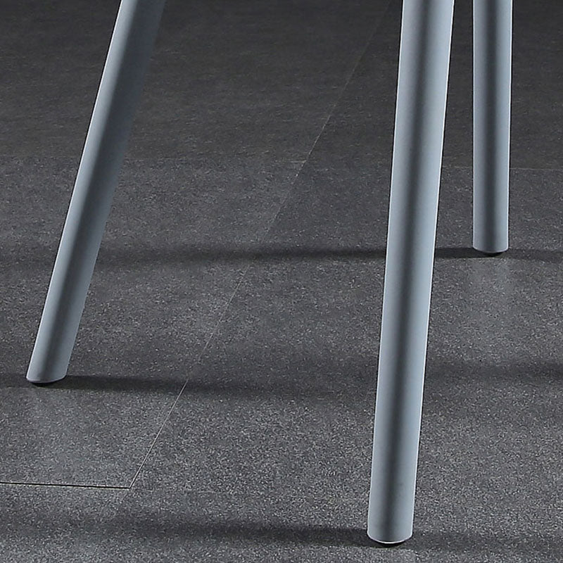 Silla lateral de comedor de plástico de estilo escandinavo, silla sin brazos con respaldo abierto para el hogar