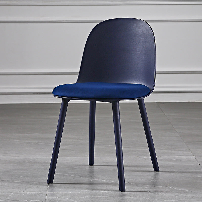 Chaise latérale de salle à manger en plastique de style scandinave, chaise sans bras à dossier ouvert pour la maison