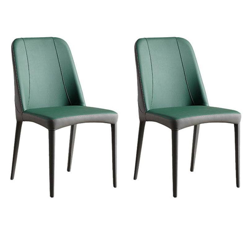 Chaise d'appoint industrielle pour la maison Chaise d'appoint rembourrée en métal à dossier solide (Ensemble de 2)