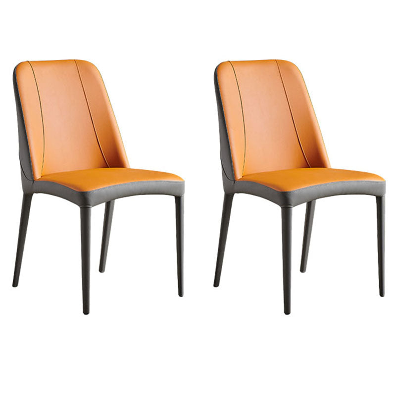 Chaise d'appoint industrielle pour la maison Chaise d'appoint rembourrée en métal à dossier solide (Ensemble de 2)