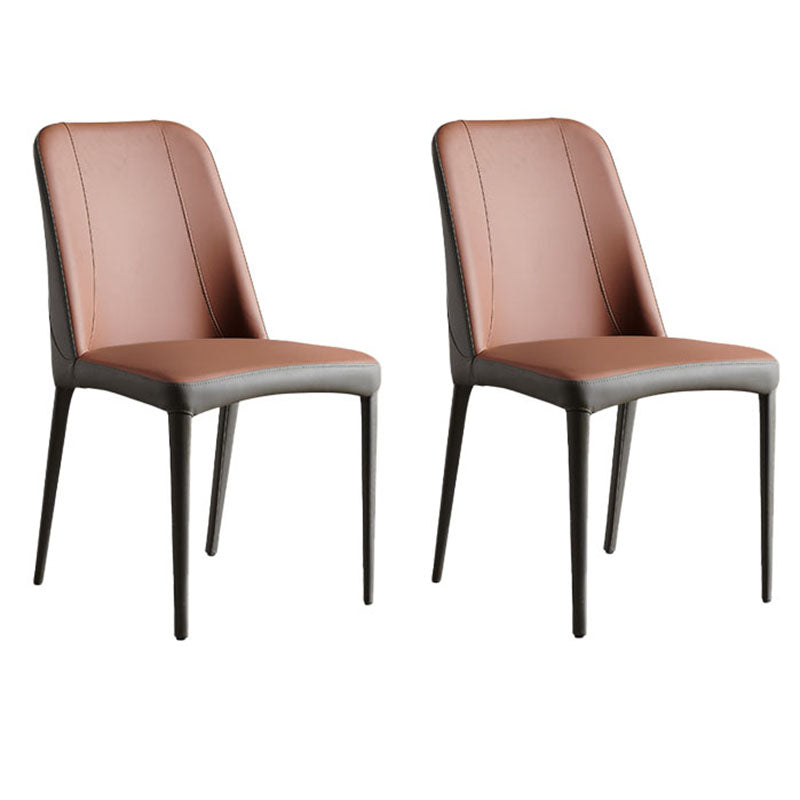 Chaise d'appoint industrielle pour la maison Chaise d'appoint rembourrée en métal à dossier solide (Ensemble de 2)