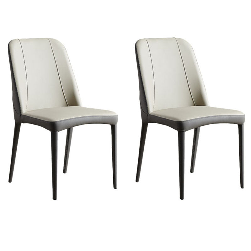 Chaise d'appoint industrielle pour la maison Chaise d'appoint rembourrée en métal à dossier solide (Ensemble de 2)