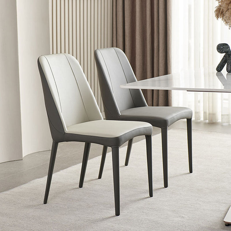 Chaise d'appoint industrielle pour la maison Chaise d'appoint rembourrée en métal à dossier solide (Ensemble de 2)