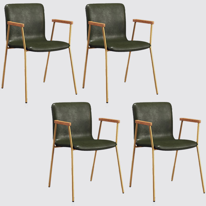 Fauteuil de salle à manger en cuir industriel, finition mate, chaise de salle à manger à dossier solide