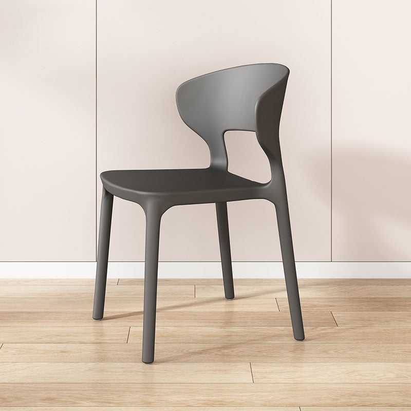 Chaises de salle à manger de style Glam, chaise latérale sans accoudoirs en plastique pour la cuisine