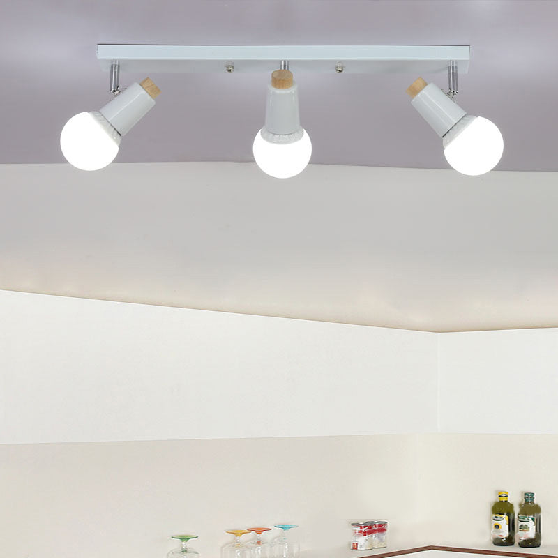 Plafonnier sur Rail en forme de cylindre, en fer moderne, 1 lumière, montage encastré pour magasin de vêtements