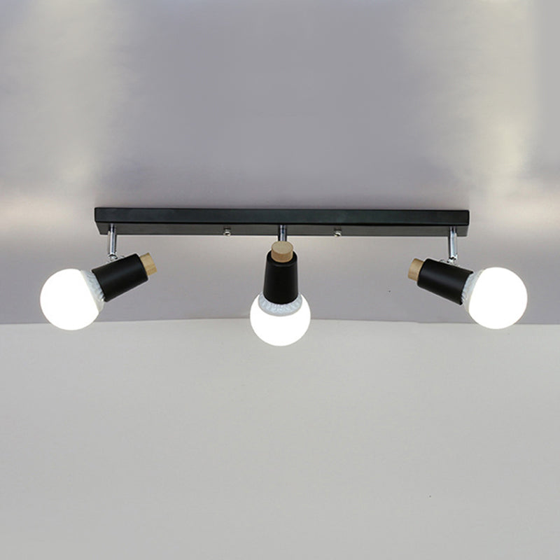 Plafonnier sur Rail en forme de cylindre, en fer moderne, 1 lumière, montage encastré pour magasin de vêtements