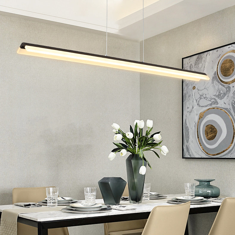 Modern Chandelier Linear Acrylic Island Chandelier Lights for Dining Room
