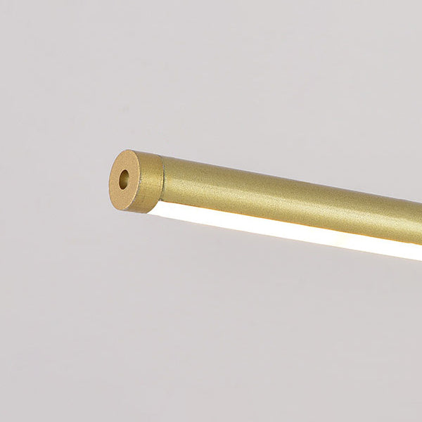 1 lustre de l'île linéaire légère lustre en métal contemporain