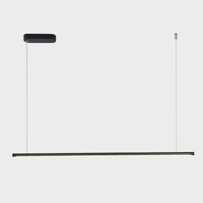 1 lustre de l'île linéaire légère lustre en métal contemporain