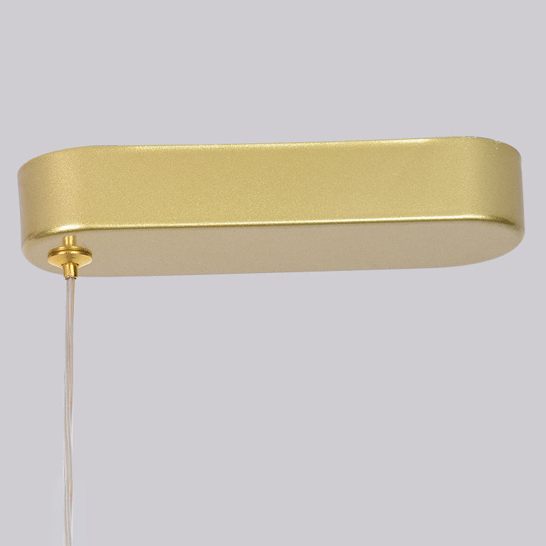 1 lustre de l'île linéaire légère lustre en métal contemporain