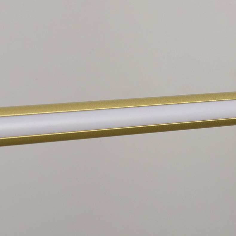 1 lustre de l'île linéaire légère lustre en métal contemporain