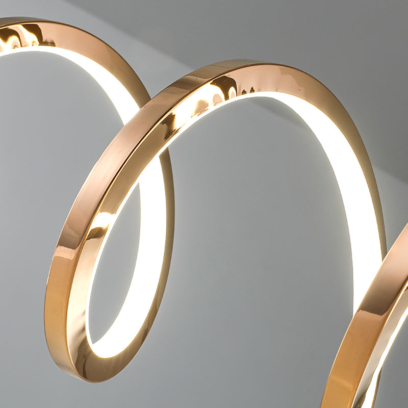 Gold Metal LED Island Light Fixture Modern Ceiling Pendant Light for Living Room