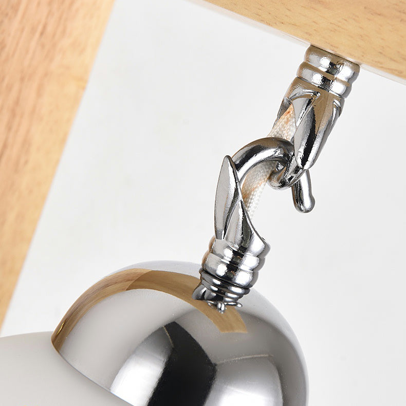 Modern Style Geometric Sconce Lights Wood 1 Light Wall Mounted Lighting