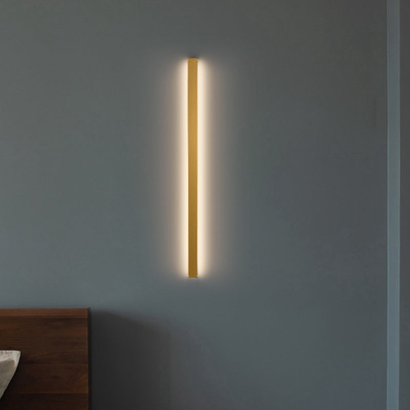 Luz de pared de sombra lineal de metal estilo moderno de estilo de pared de 1 luz en negro