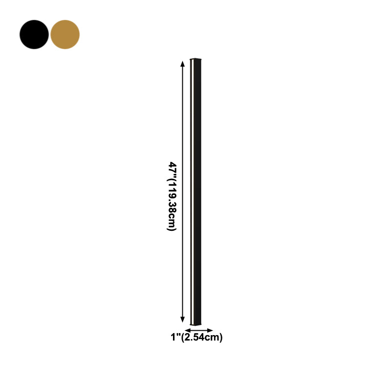 Metal Linear Shade Wall Light Modern Style 1-Light Wall Mounted Light Fixture in Black