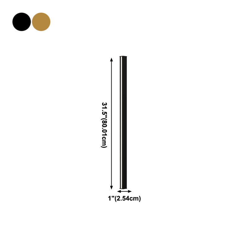 Metal Linear Shade Wall Light Modern Style 1-Light Wall Mounted Light Fixture in Black