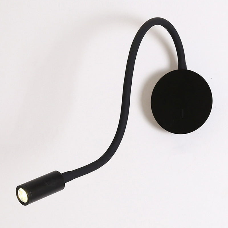 Contemporary Style Round Sconce Light Fixtures Metal 1 Light Wall Mounted Reading Lights