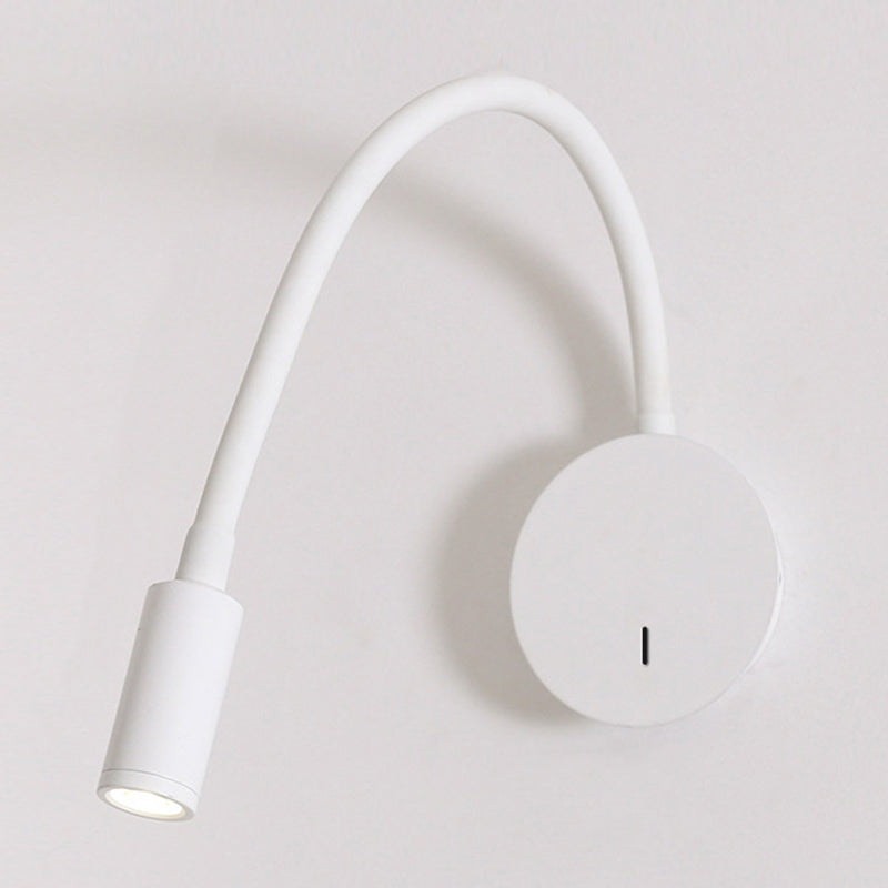 Contemporary Style Round Sconce Light Fixtures Metal 1 Light Wall Mounted Reading Lights