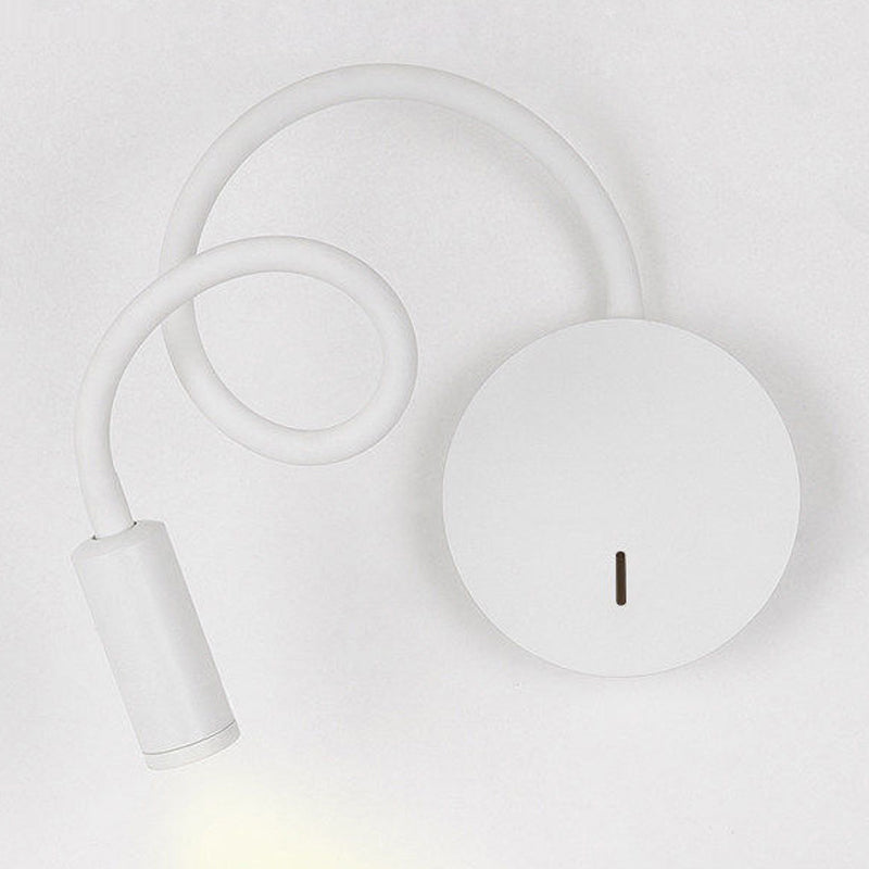 Contemporary Style Round Sconce Light Fixtures Metal 1 Light Wall Mounted Reading Lights