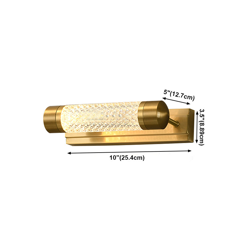 Metall Linear Spiegel Wandleuchte moderne Multi -Lichter -Wandleuchte in Messing