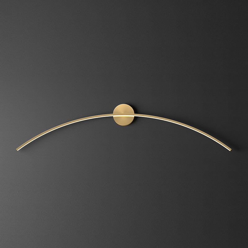 Luce da parete a specchio lineare in metallo moderno lampada a parete singola a parete in ottone