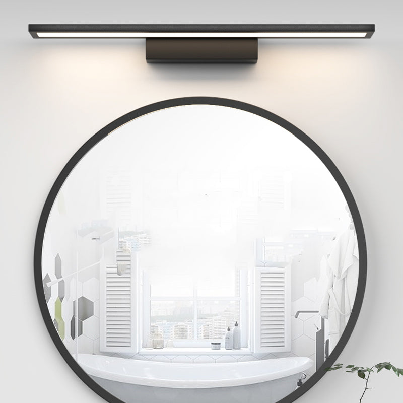 Murale linéaire en métal Lumière Miroir Miroir à 1 lumière moderne luminaire monté