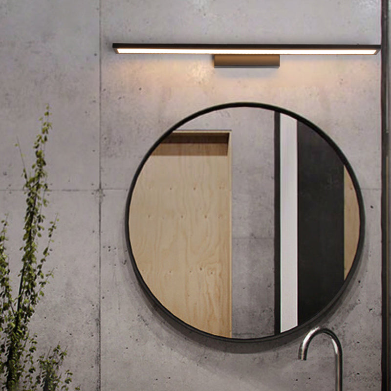 Murale linéaire en métal Lumière Miroir Miroir à 1 lumière moderne luminaire monté