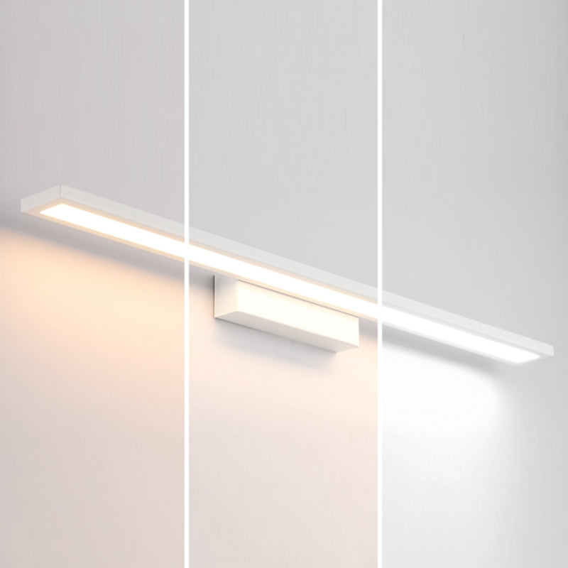 Murale linéaire en métal Lumière Miroir Miroir à 1 lumière moderne luminaire monté