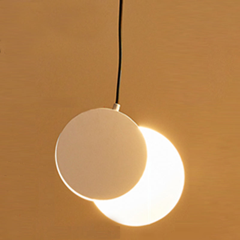 Metalen cirkelvormige tint hanglampen moderne stijl 1 kop hangende montage armatuur voor bed