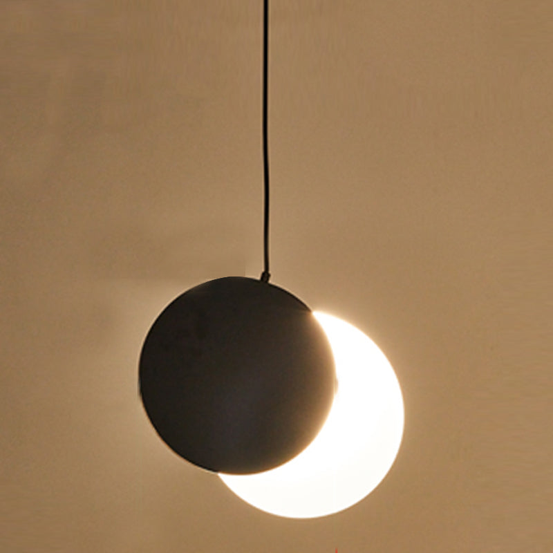 Metalen cirkelvormige tint hanglampen moderne stijl 1 kop hangende montage armatuur voor bed