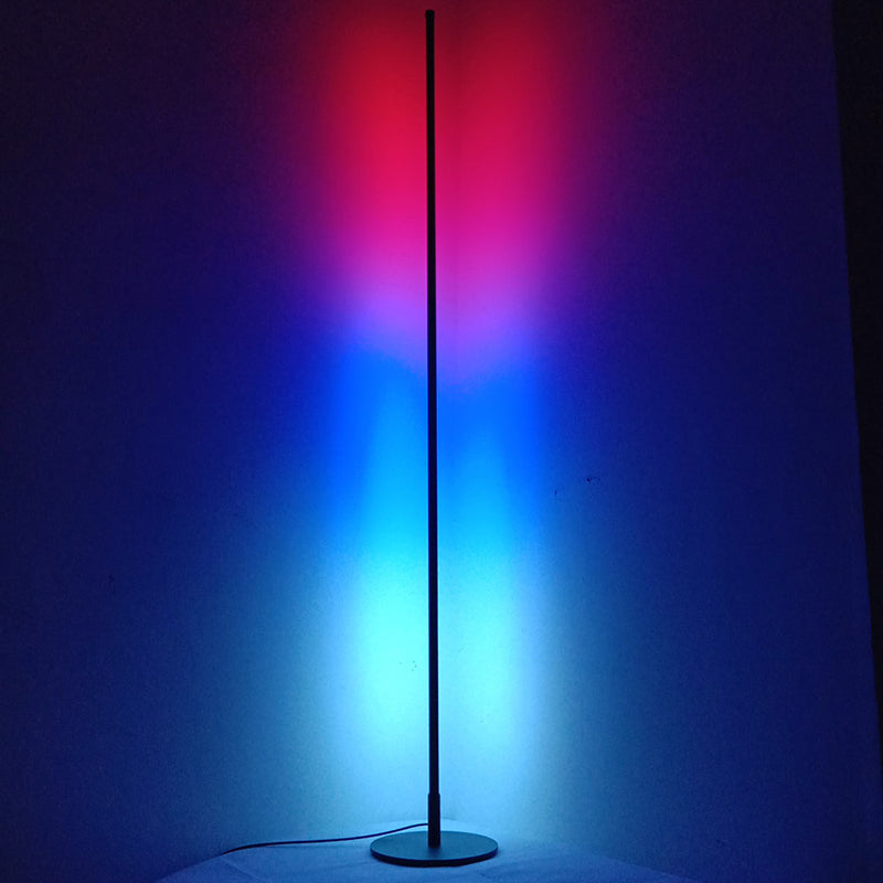 1 Light Linear Floor Lamp Contemporary Metal Standard Lamps for Living Room