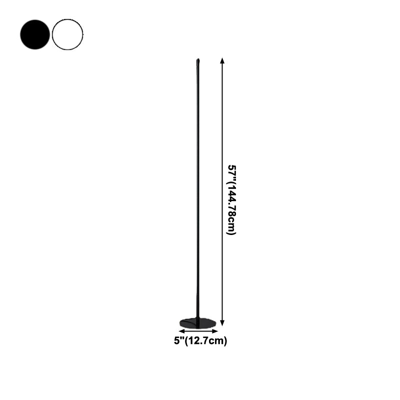 1 Light Linear Floor Lamp Contemporary Metal Standard Lamps for Living Room