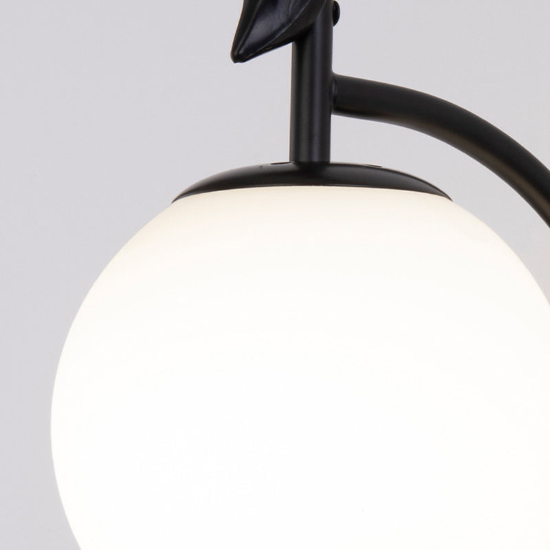 Metal Glass Wall Sconce 1 Blub Wall Mounted Light Fixture for Study Room