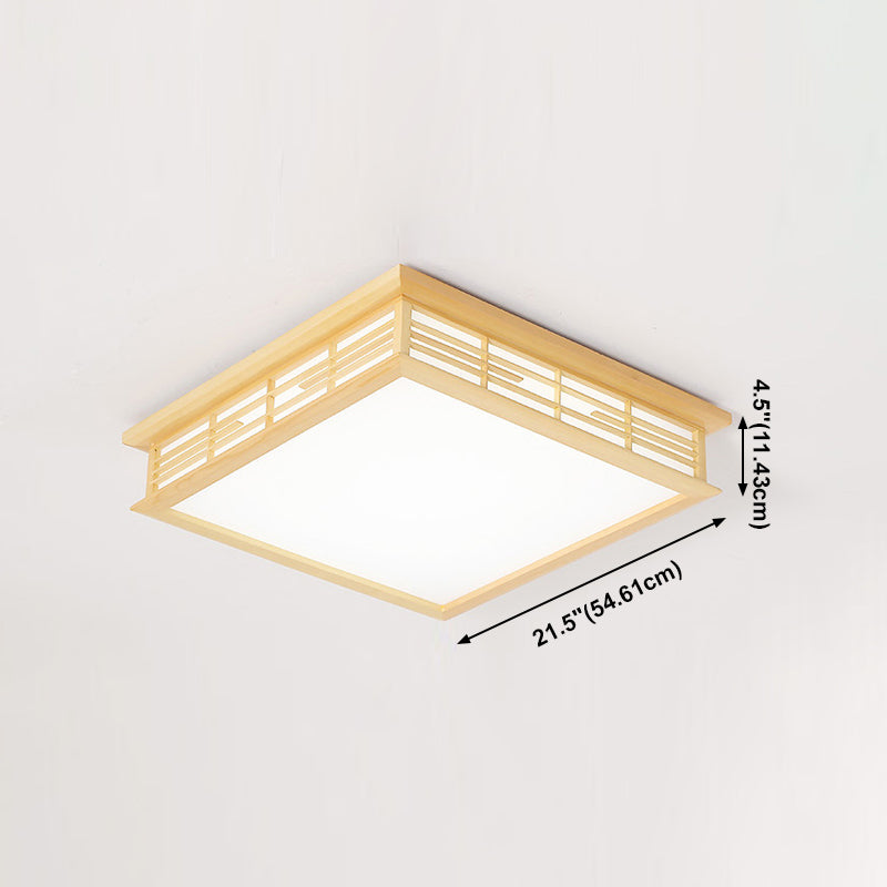 Wooden LED Flush Ceiling Light Fixtures Modern Flush Mount Ceiling Fixture