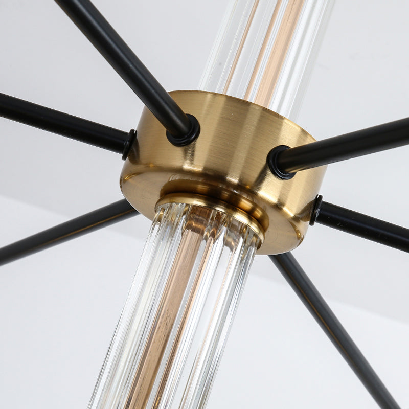 Nordic Globe Chandelier Clear Glass Multi Light Hanging Light for Bedroom